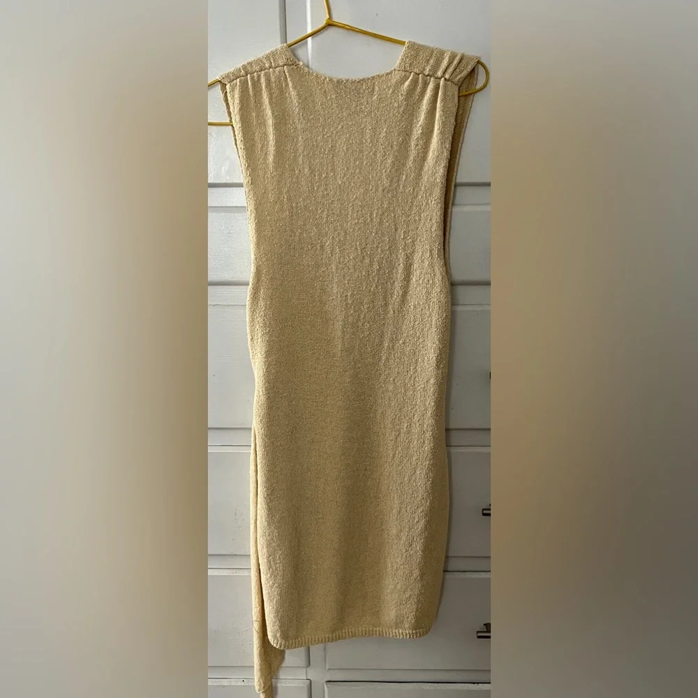 Free People Beach NOWT Poppy sweater mini dress in yellow only size medium - Picture 8 of 14